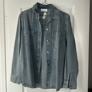 Oversized Denim Shirt Jacket Size S